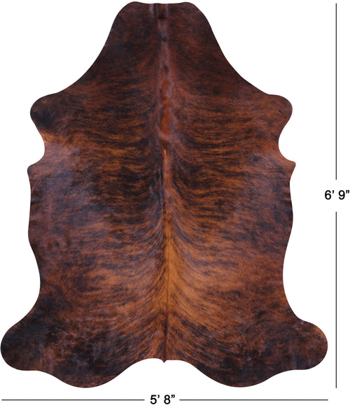 Brindle Natural Cowhide Rug - Large 6'9