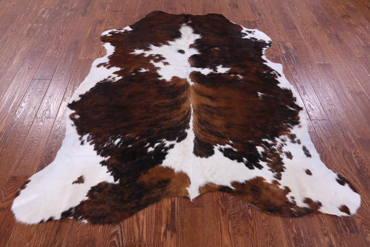 Tricolor Natural Cowhide Rug - Large 6'6"H x 5'11"W