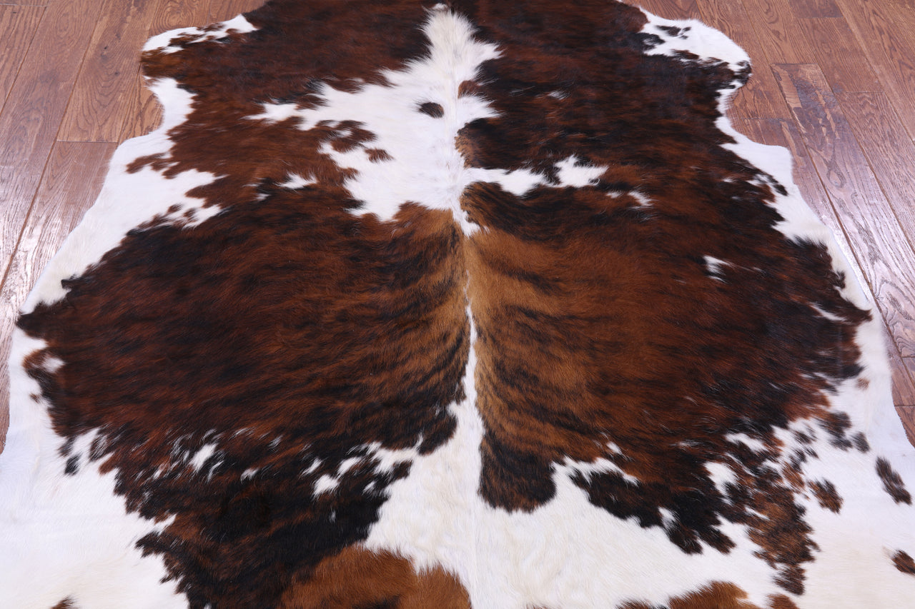 Tricolor Natural Cowhide Rug - Large 6'6"H x 5'11"W