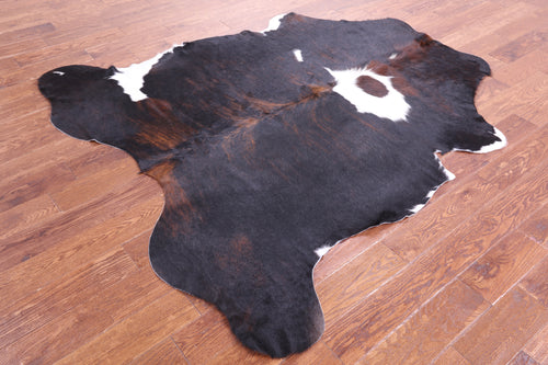 Tricolor Natural Cowhide Rug - Large 6'7