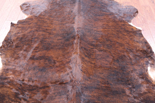 Brindle Natural Cowhide Rug - Large 6'11
