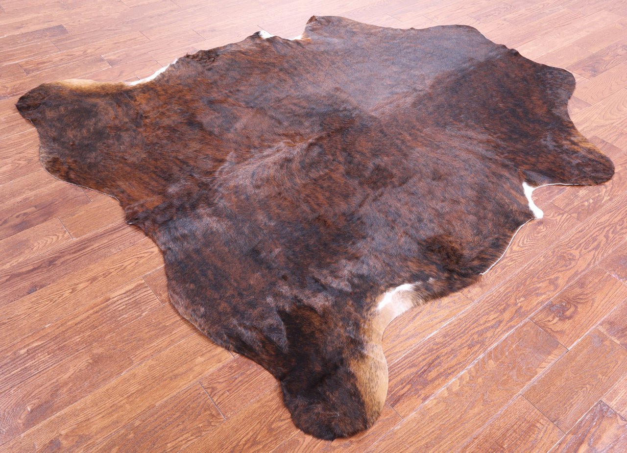 Brindle Natural Cowhide Rug - Large 6'11"H x 6'3"W