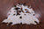 Brown & White Natural Cowhide Rug - Large 6'7"H x 6'3"W