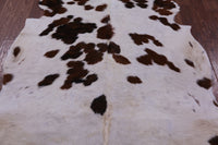 Thumbnail for Brown & White Natural Cowhide Rug - Large 6'7