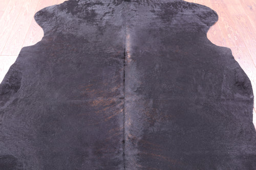 Black Natural Cowhide Rug - Large 6'11