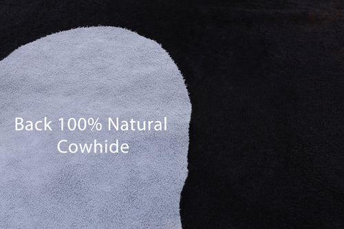 Black Natural Cowhide Rug - Large 6'11