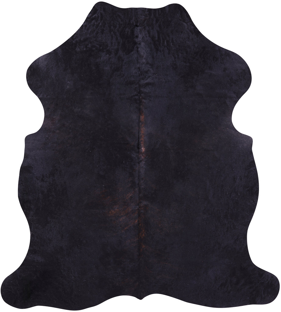 Black Natural Cowhide Rug - Large 6'11"H x 6'2"W