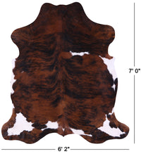 Thumbnail for Tricolor Natural Cowhide Rug - XLarge 7'0