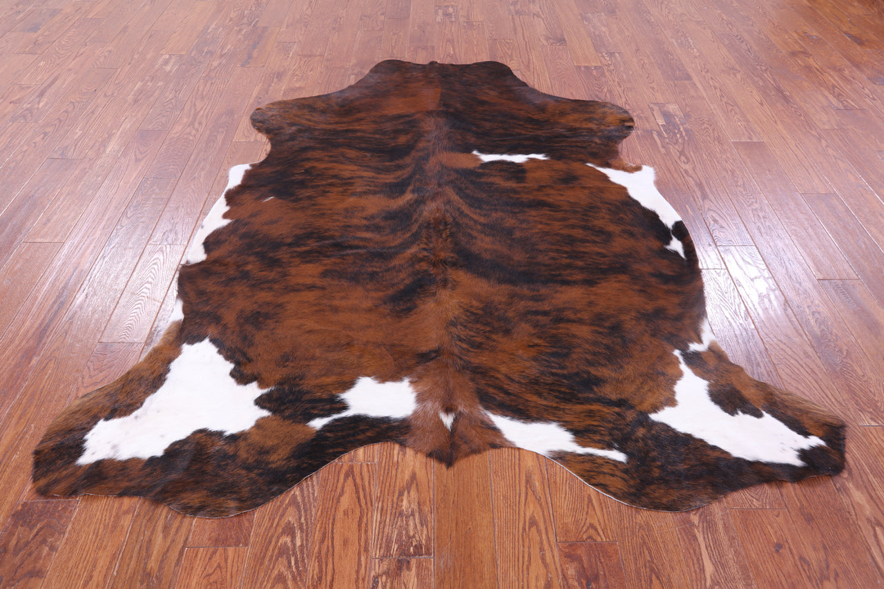 Tricolor Natural Cowhide Rug - XLarge 7'0"H x 6'2"W