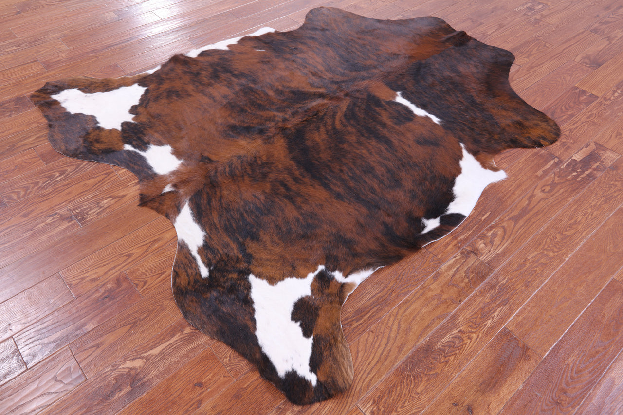 Tricolor Natural Cowhide Rug - XLarge 7'0"H x 6'2"W