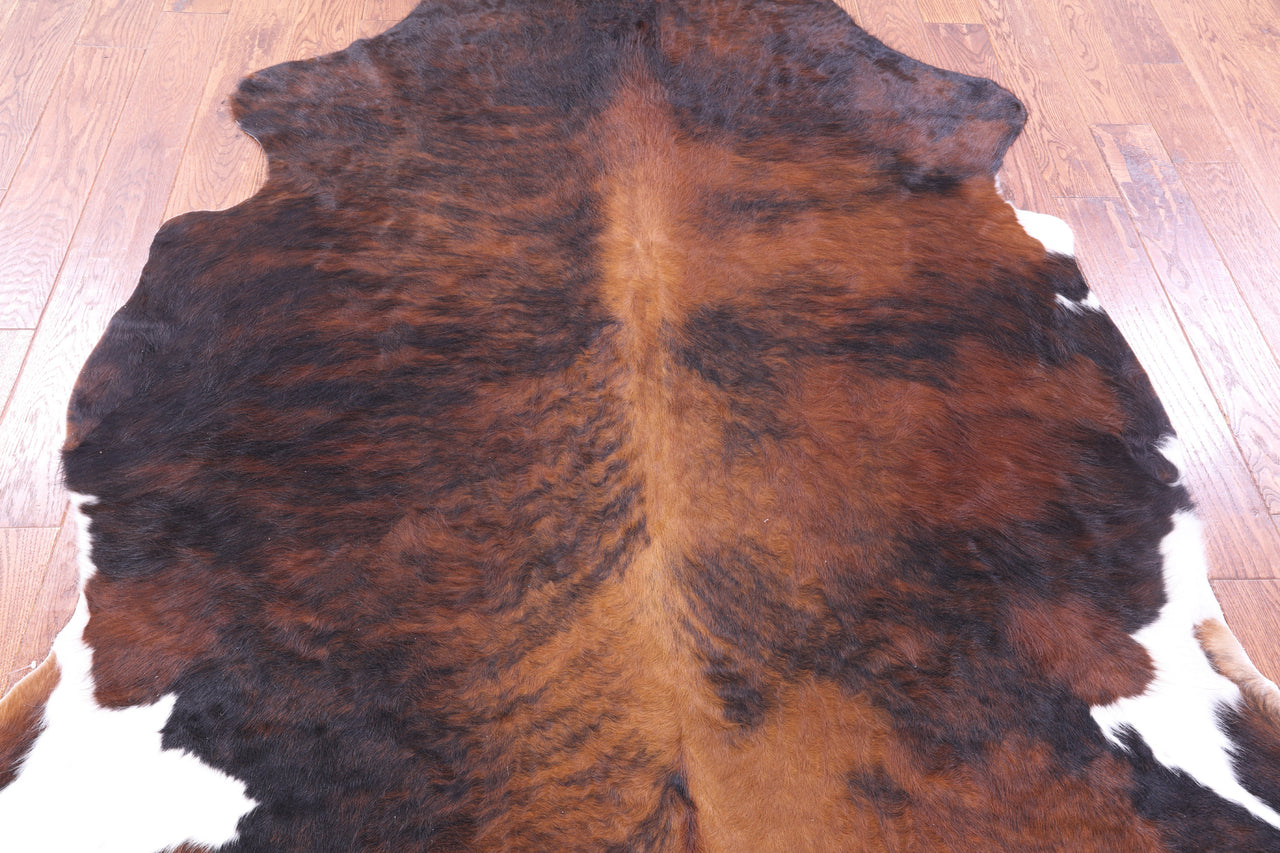 Tricolor Natural Cowhide Rug - XLarge 7'1"H x 6'4"W