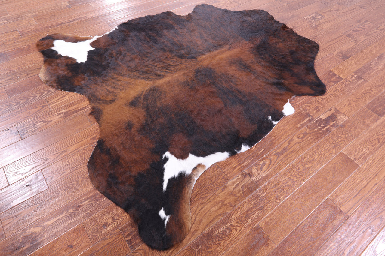 Tricolor Natural Cowhide Rug - XLarge 7'1"H x 6'4"W