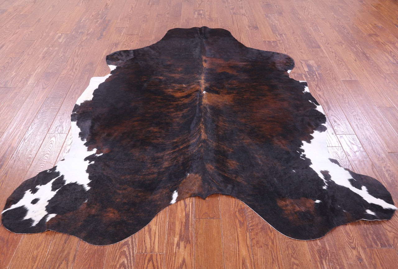 Tricolor Natural Cowhide Rug - XLarge 7'1"H x 6'5"W