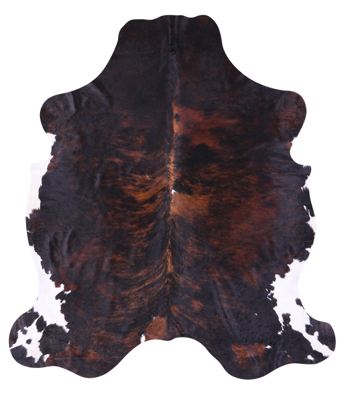 Dark Brindle Natural Cowhide Rug - X-Large 7'1
