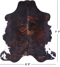 Thumbnail for Tricolor Natural Cowhide Rug - XLarge 7'1