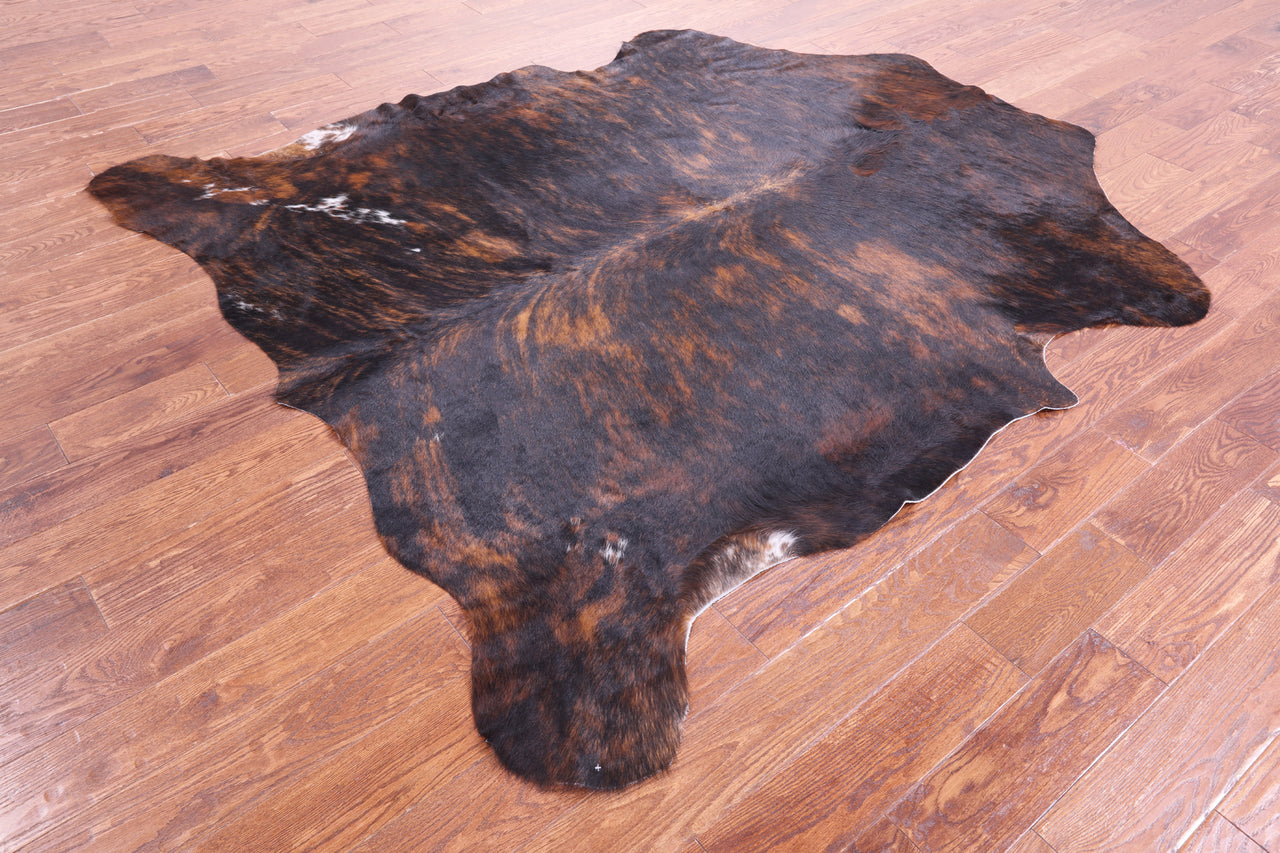 Brindle Natural Cowhide Rug - XLarge 7'5"H x 6'7"W