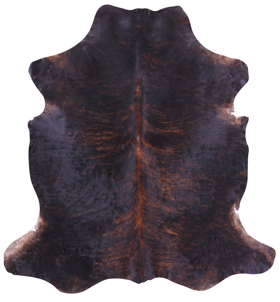 Dark Brindle Natural Cowhide Rug - X-Large 7'8"H x 7'1"W