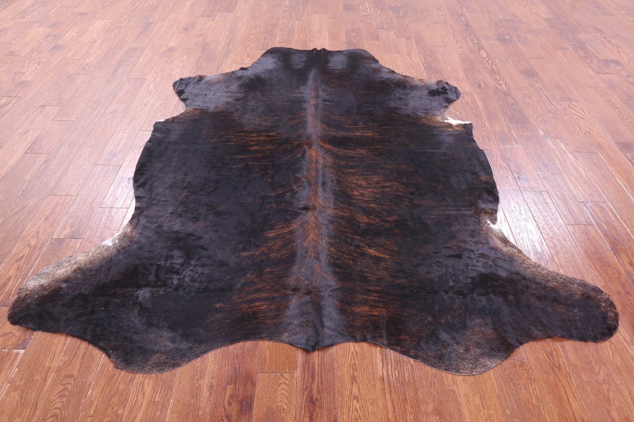 Brindle Natural Cowhide Rug - XLarge 7'8"H x 7'1"W