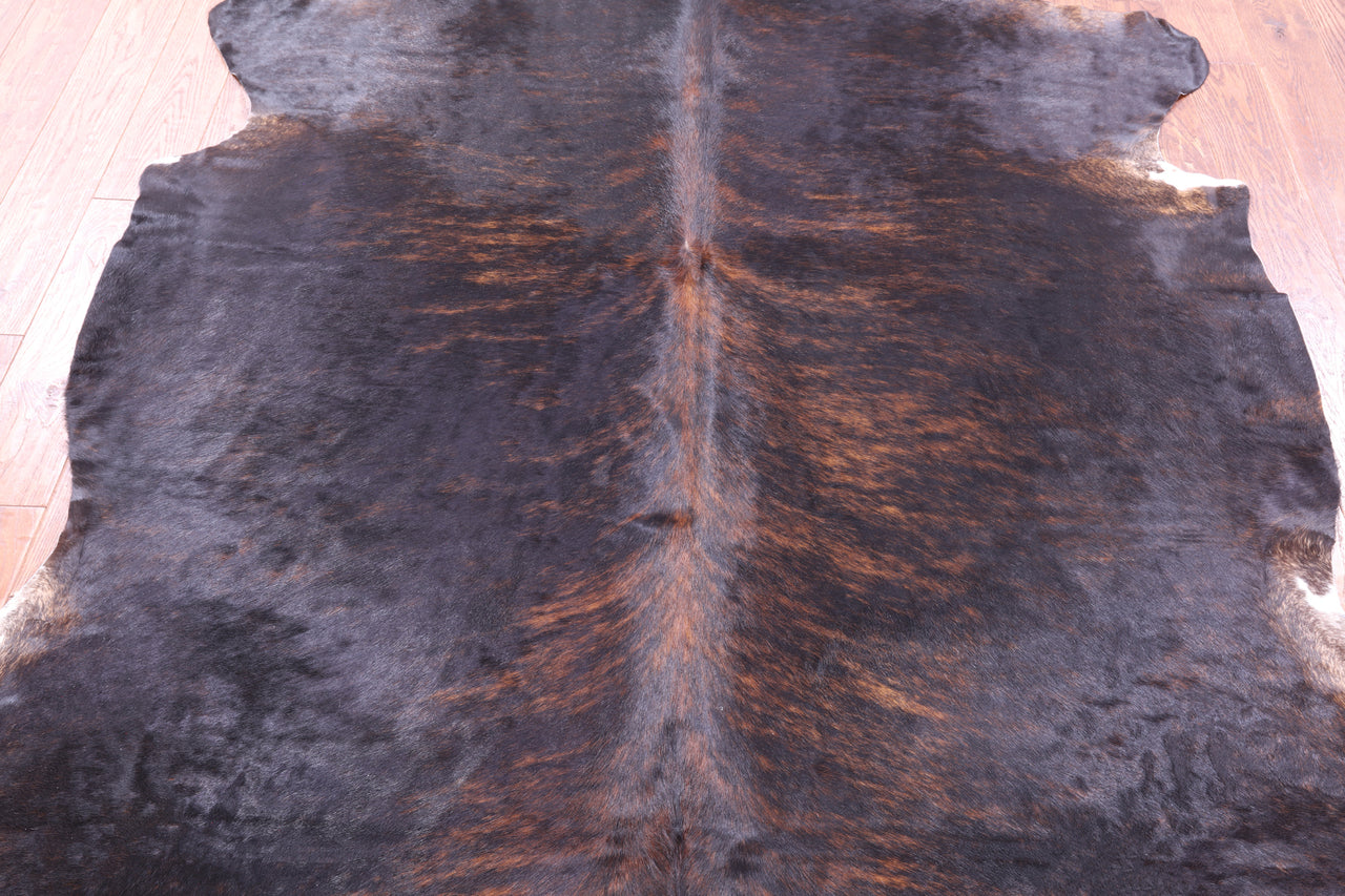 Brindle Natural Cowhide Rug - XLarge 7'8"H x 7'1"W