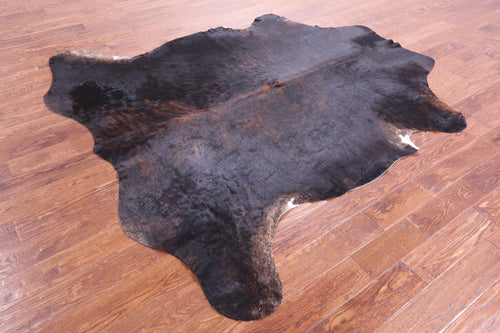 Dark Brindle Natural Cowhide Rug - X-Large 7'8