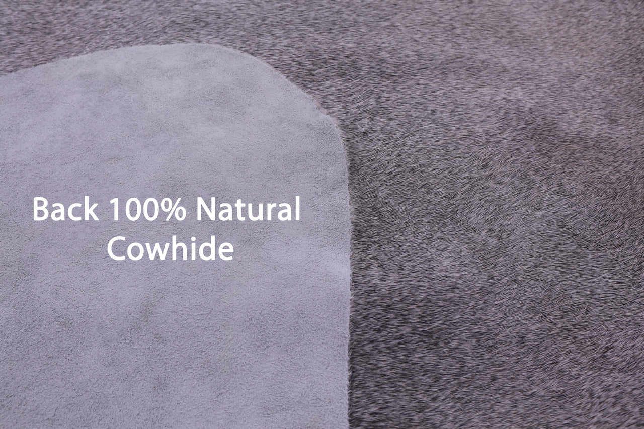 Grey Natural Cowhide Rug - XLarge 7'6"H x 6'1"W