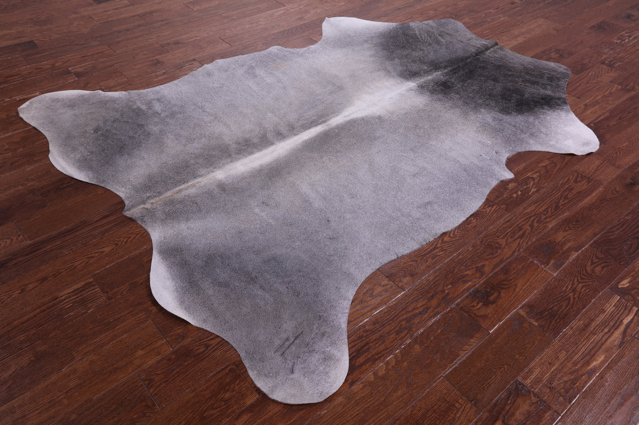 Grey Natural Cowhide Rug - XLarge 7'6"H x 6'1"W
