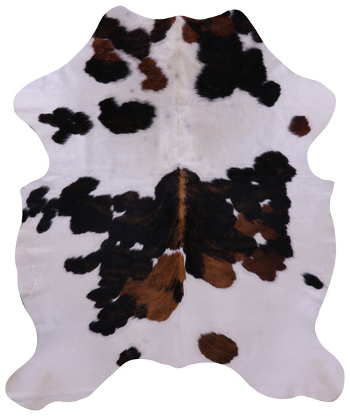 Tricolor Natural Cowhide Rug - Medium 6'3"H x 5'4"W