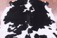 Thumbnail for Black & White Natural Cowhide Rug - Medium 5'11