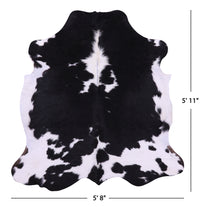 Thumbnail for Black & White Natural Cowhide Rug - Medium 5'11