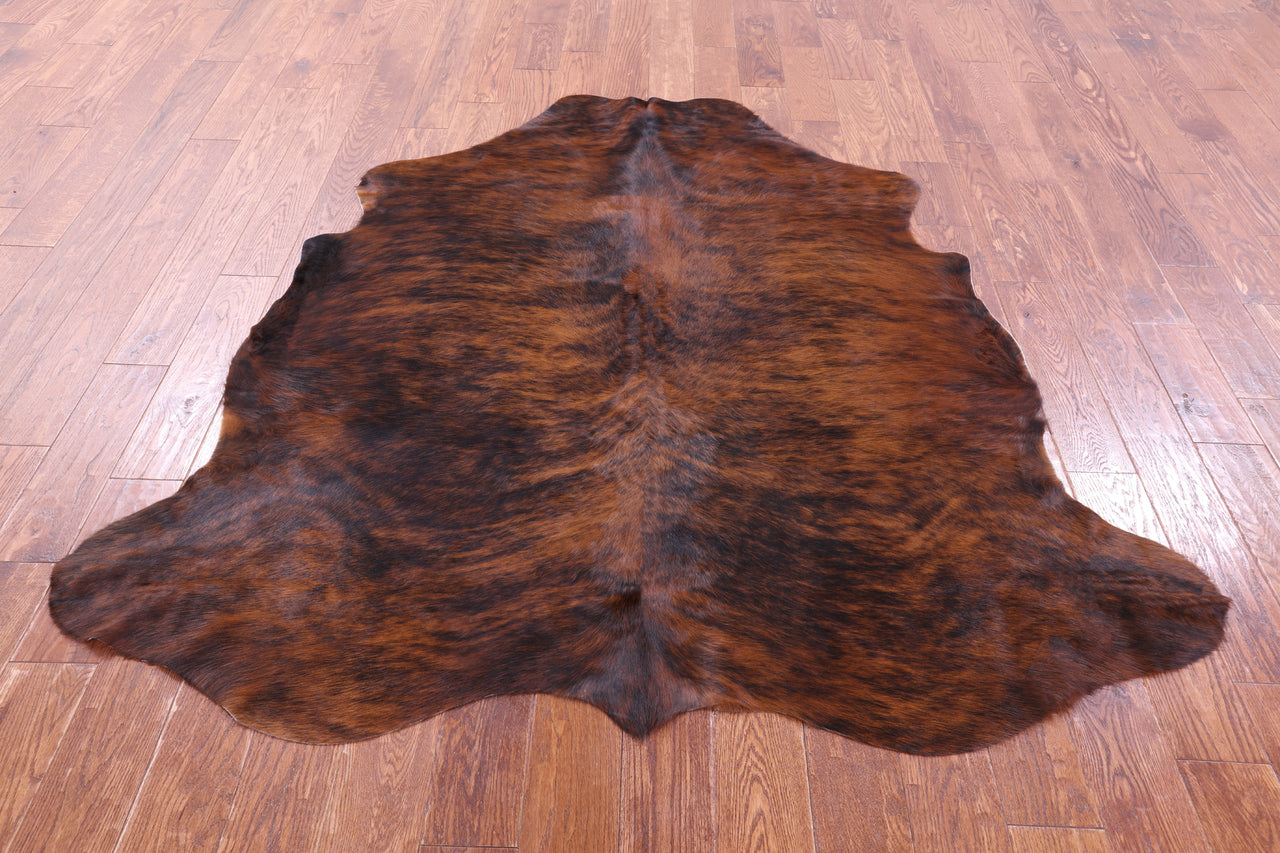 Brindle Natural Cowhide Rug - Medium 6'2"H x 5'11"W