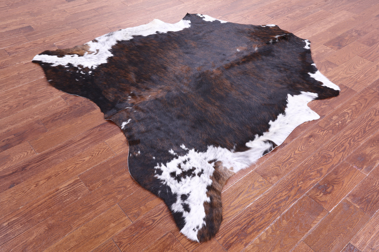 Tricolor Natural Cowhide Rug - Medium 6'2"H x 6'0"W