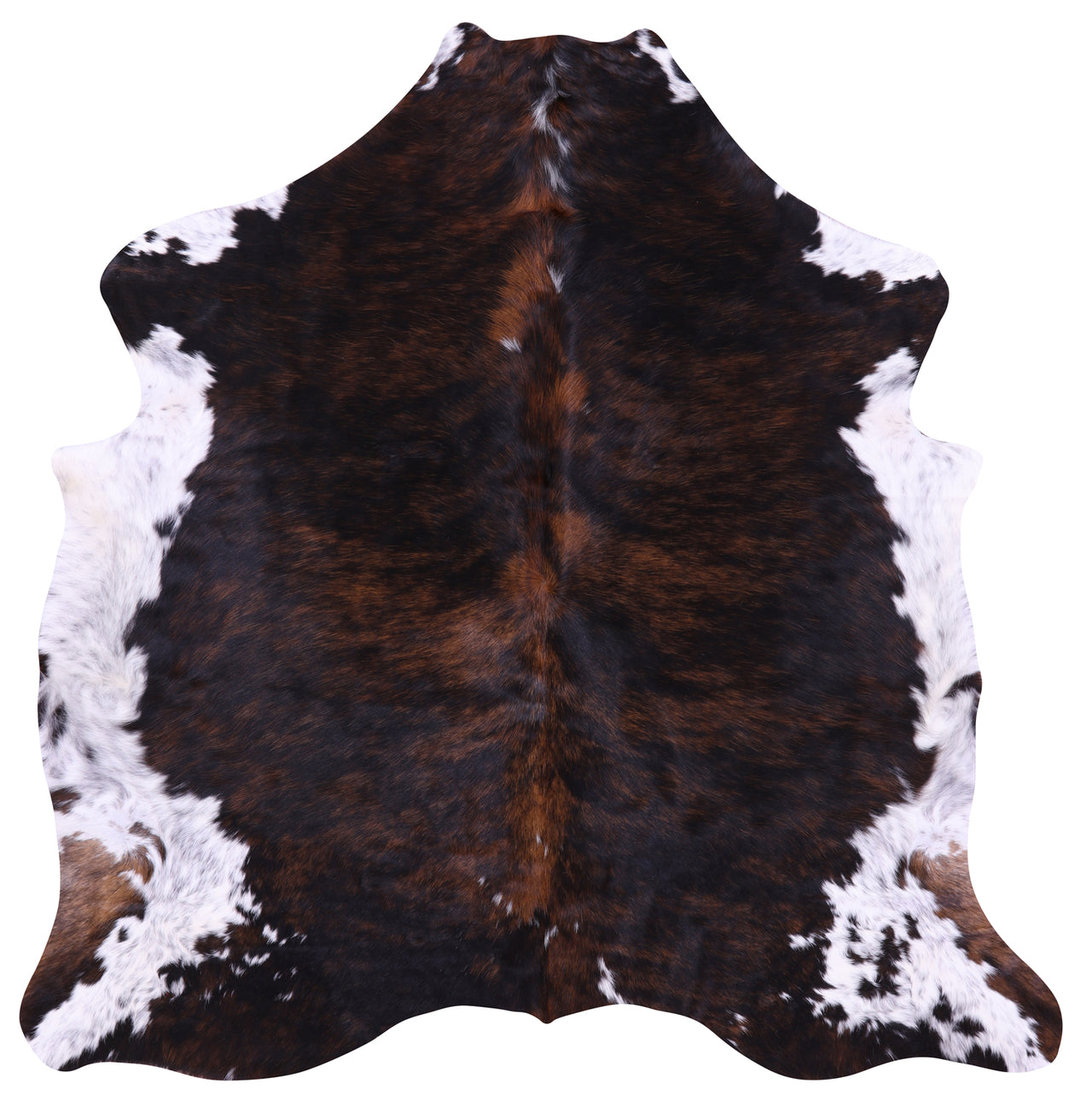 Tricolor Natural Cowhide Rug - Medium 6'2"H x 6'0"W