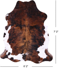 Thumbnail for Tricolor Natural Cowhide Rug - XLarge 7'2