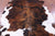 Tricolor Natural Cowhide Rug - XLarge 7'2"H x 6'2"W