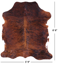 Thumbnail for Brindle Natural Cowhide Rug - Large 6'6