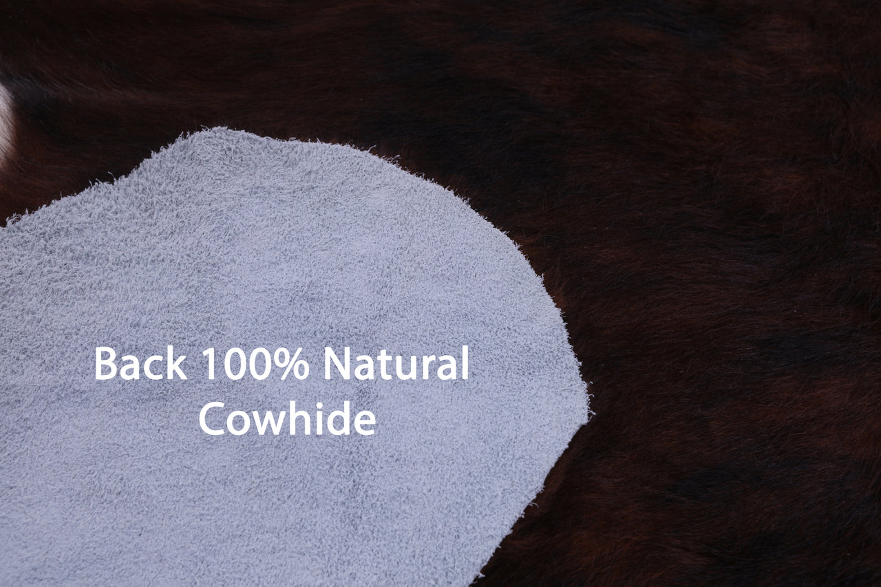 Brown Natural Cowhide Rug - Large 6'5"H x 5'11"W