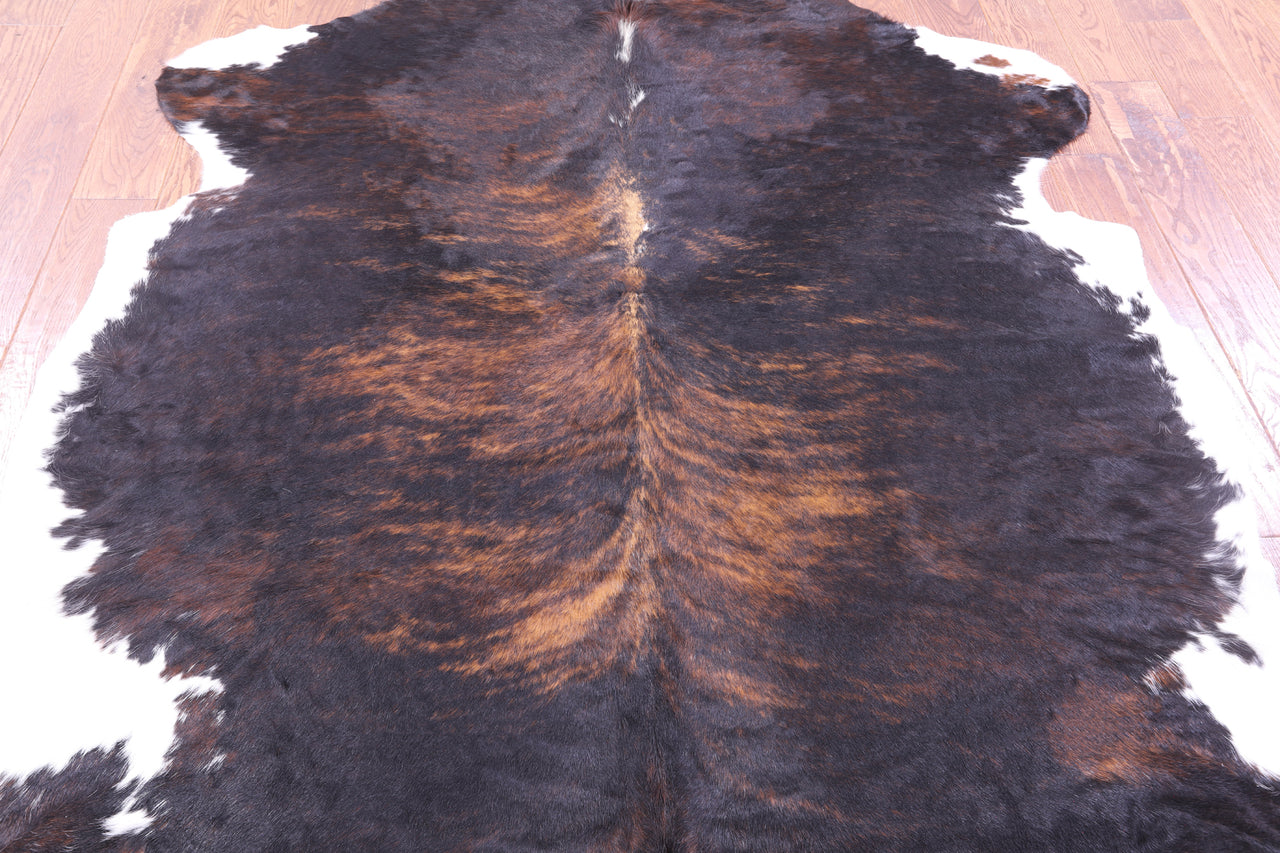 Tricolor Natural Cowhide Rug - Large 6'11"H x 6'1"W