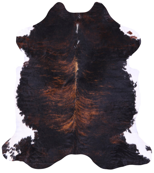 Tricolor Natural Cowhide Rug - Large 6'11"H x 6'1"W