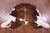 Brown & White Natural Cowhide Rug - Large 6'10"H x 6'0"W