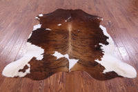 Thumbnail for Brown & White Natural Cowhide Rug - Large 6'10