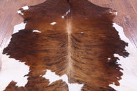 Thumbnail for Brown & White Natural Cowhide Rug - Large 6'10