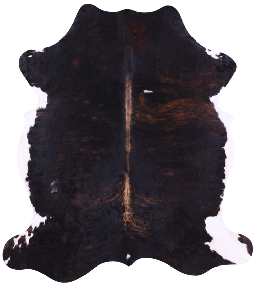 Dark Brindle Natural Cowhide Rug - Large 6'11