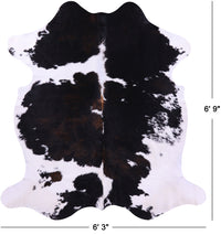 Thumbnail for Tricolor Natural Cowhide Rug - Large 6'9