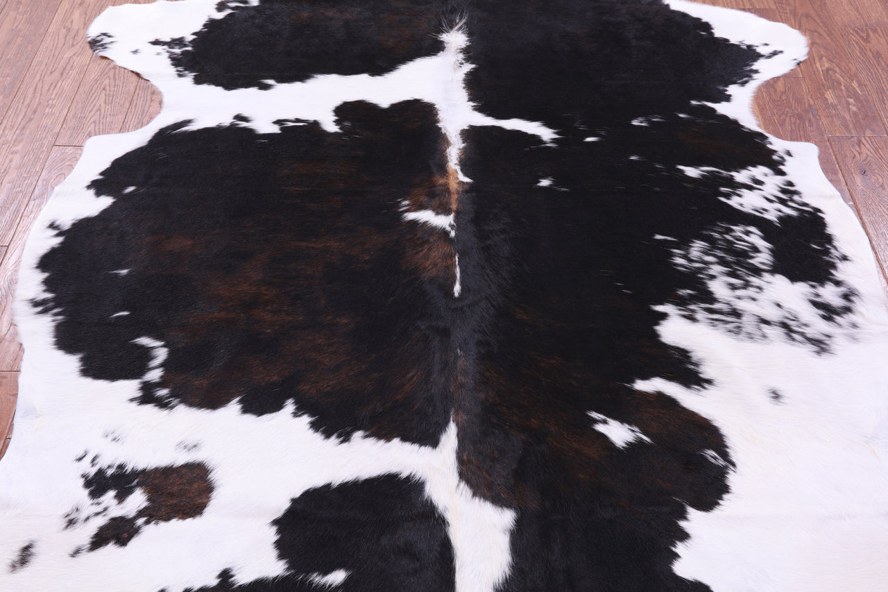 Tricolor Natural Cowhide Rug - Large 6'9"H x 6'3"W