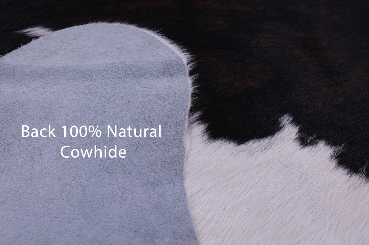 Tricolor Natural Cowhide Rug - Large 6'9"H x 6'3"W