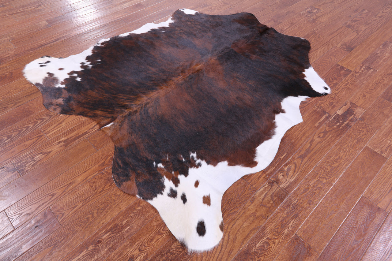 Tricolor Natural Cowhide Rug - Large 6'4"H x 6'0"W