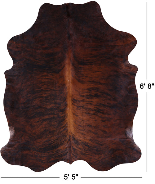 Brindle Natural Cowhide Rug - Large 6'8