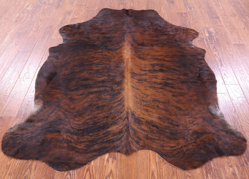 Brindle Natural Cowhide Rug - Large 6'8