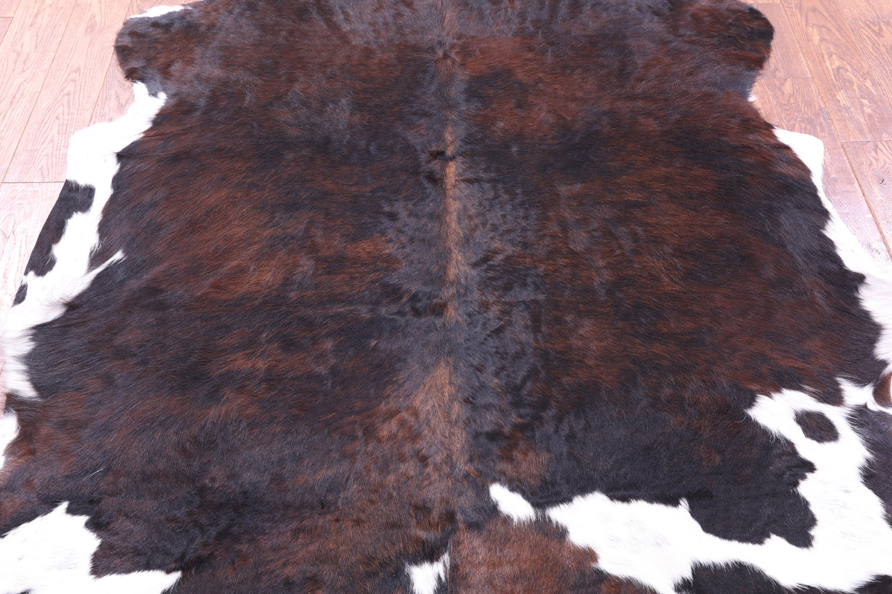 Tricolor Natural Cowhide Rug - Large 6'9"H x 5'10"W