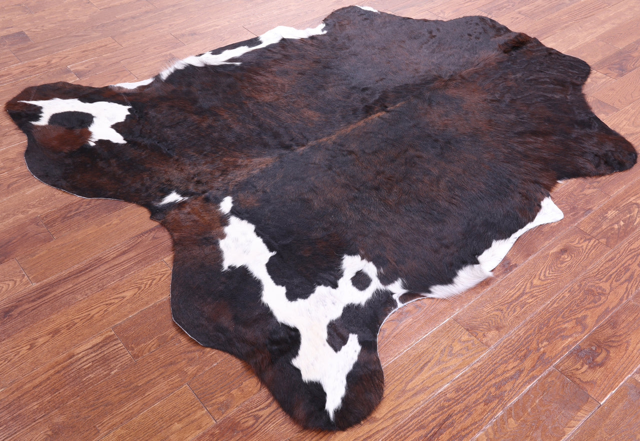 Tricolor Natural Cowhide Rug - Large 6'9"H x 5'10"W